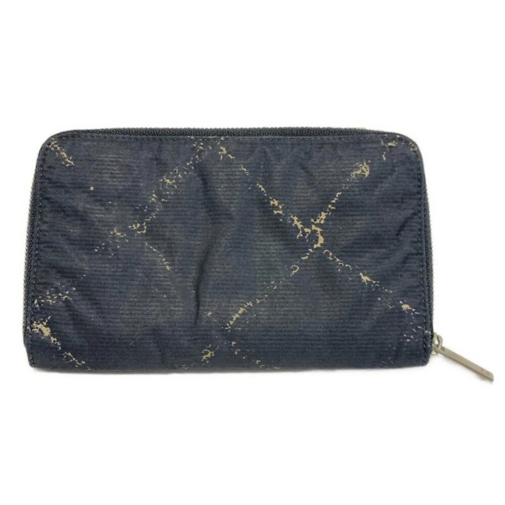 CHANEL Old Travel Line - Black Cream Nylon Long Wallet 182-051525